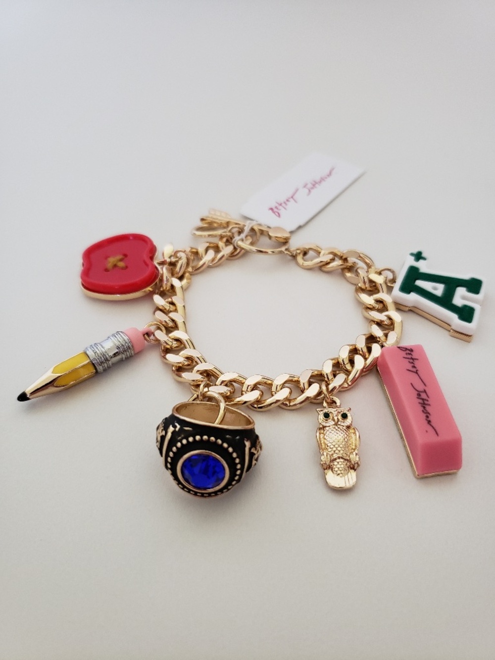 Betsey Johnson Best In Class School Supplies Charm Bracelet
